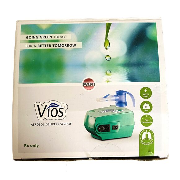 NWB Pari Vios Go Green Portable Aerosol Delivery System Compressor Lightweight - Picture 2 of 9